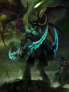 Иллидан с клинками обои