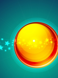 Большой красно-желтый круг обои