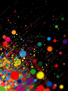 Полёт разноцветных кругов обои