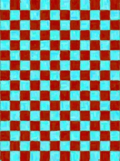 Рисованные красно-голубые клетки обои