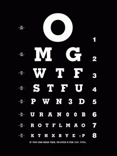 Таблица для проверки зрения обои