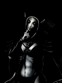 Ночная эльфийка призывает к тишине обои