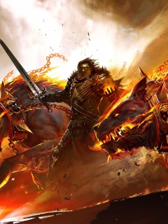 Темный рыцарь и гончие смерти обои