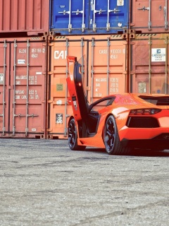 Оранжевый Авентадор обои