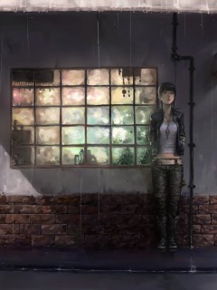 Ожидание под дождем обои