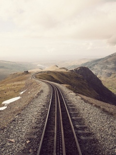 Рельсы уходящие вдаль обои