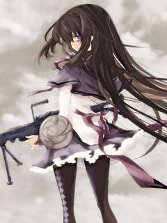 Девушка с автоматом обои