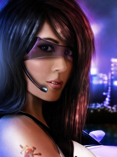 Девушка из будущего с пистолетом обои