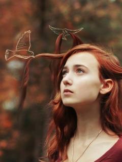 Летящие пряди обои