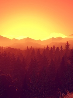 Firewatch закат обои
