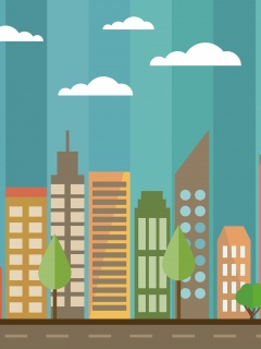 Векторный рисунок города обои