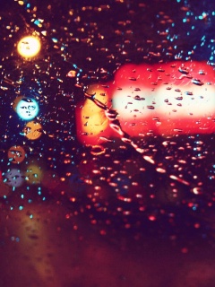 Дождь на стекле обои