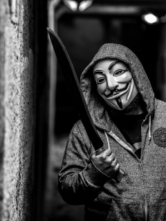 Человек в маске анонимуса обои