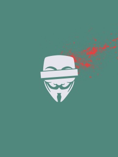 Маска Анонимуса и брызги обои