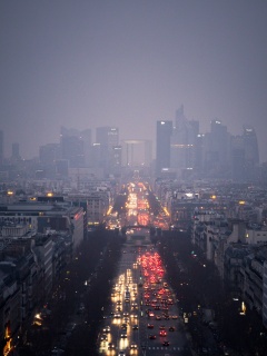 Ночной город в тумане обои