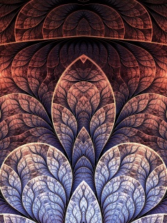 Фрактальные листья обои