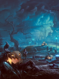 Кладбище на Хэллоувин обои