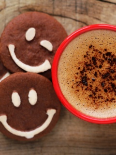 Кофе с печеньками обои