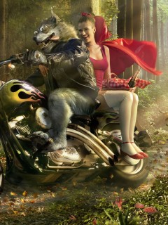 Красная шапочка по новому обои