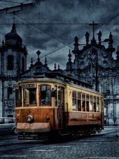 Старинный трамвай обои