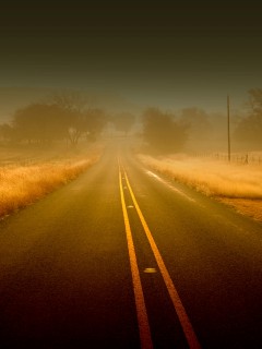 Туманная дорога обои