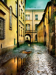 Проходной дворик обои