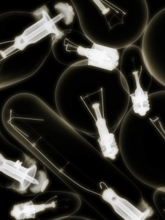 Лампочки под рентгеном обои