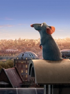 Рататуй на фоне Парижа обои