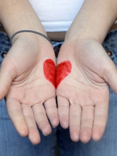 Нарисованное сердце обои