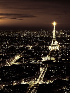 Ночной париж обои