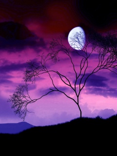 Фиолетовые небеса обои