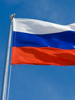 Флаг России на флагштоке обои