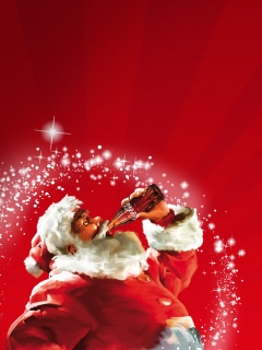 Санта Клаус с кока-колой обои