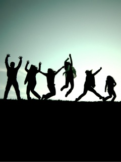 Силуэты людей обои