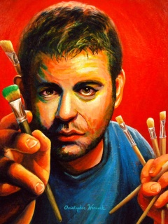 Нарисованный художник обои