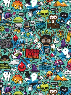 Коллаж из мультяшных картинок обои