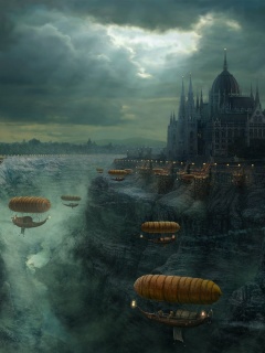 Фентезийный Будапешт обои