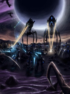 Протосы против зергов обои