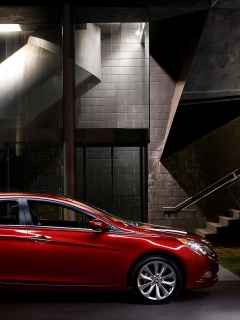 Красный хёндай солярис обои