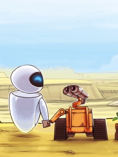 WALL-E и Ева обои