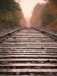 Железная дорога после дождя обои