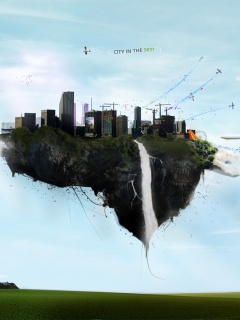 Небесный город обои