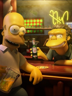 Симпсоны в баре обои