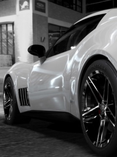 Белый Корвет обои