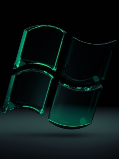 Логотип Windows из стекла обои