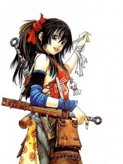 Девушка с мечом из Dangu обои