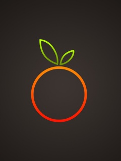 Стилизованная апельсинка обои