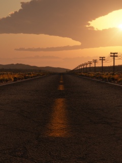 Дорога в пустыне обои