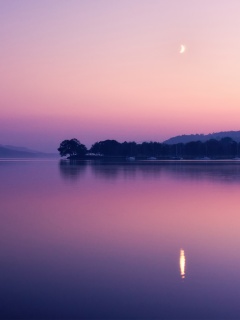 Сумерки над озером обои