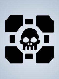 Куб с черепом обои